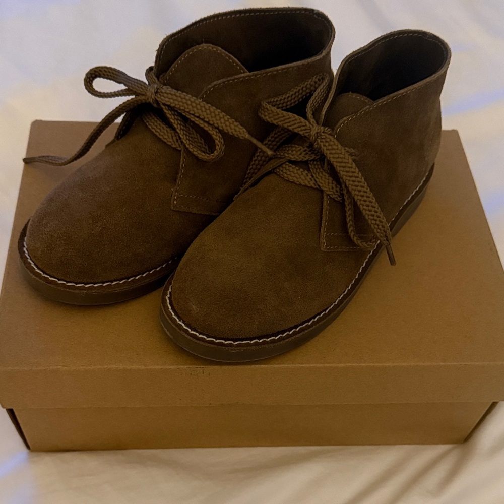 Crewcuts Dark Brown Suede Desert Boots